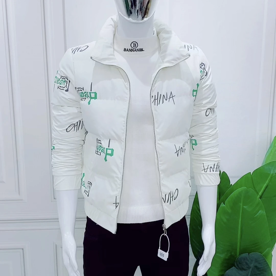 新款男装气质时尚男士休闲加厚棉服外套修身显瘦百搭洋气潮流保暖