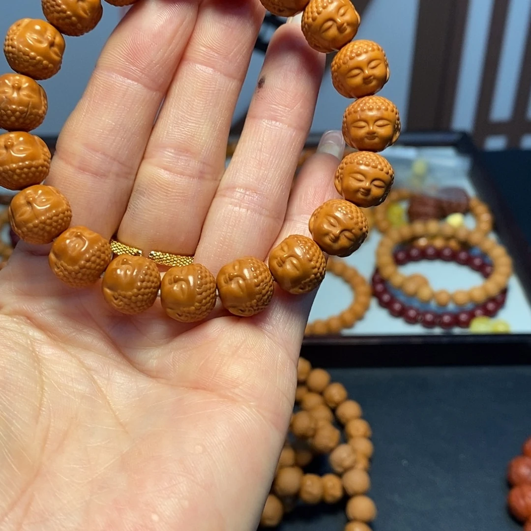 【闪购商品】猴头核桃吊坠12-13宝宝佛反油338