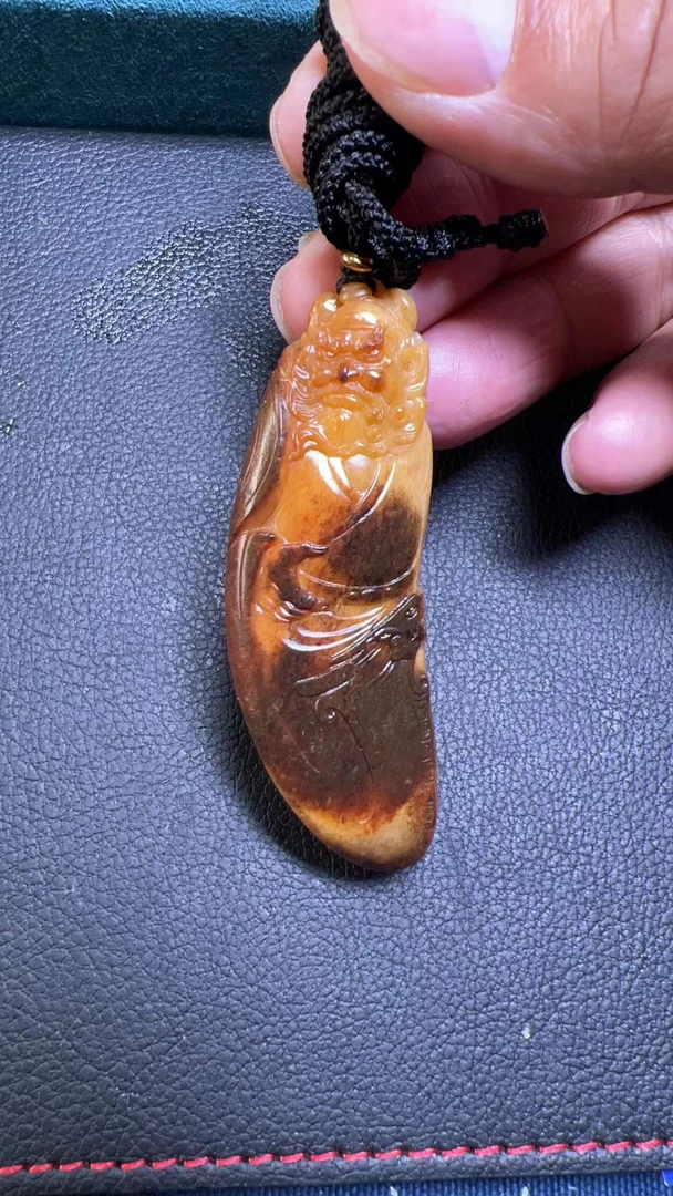 新疆和田玉钟馗那幅长80厚26宽34重43克