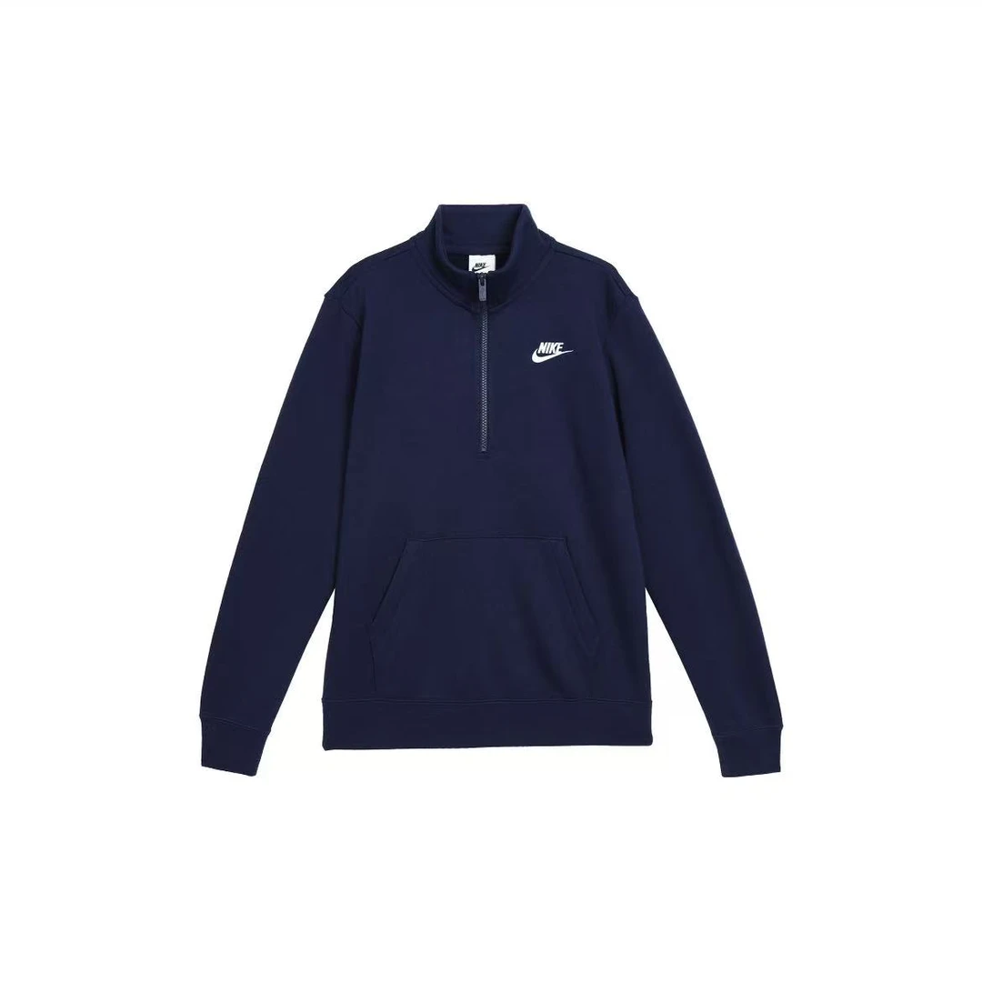 NIKE/耐克立领半拉链套头长袖卫衣 女款 深蓝色