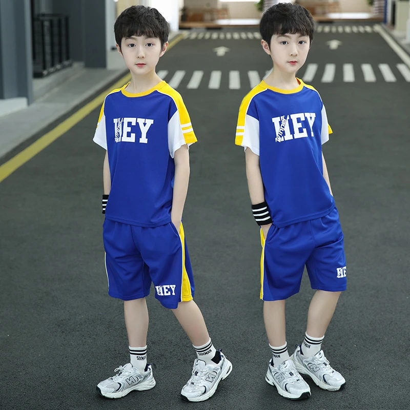 男童篮球服夏装套装洋气儿童夏季潮流大童速干球服6-12岁潮款童装