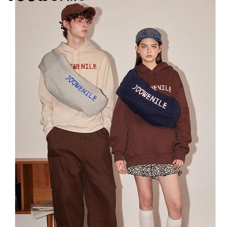 JOOWENILE连帽卫衣男女秋冬日系复古情侣装长袖上衣宽松休闲外套