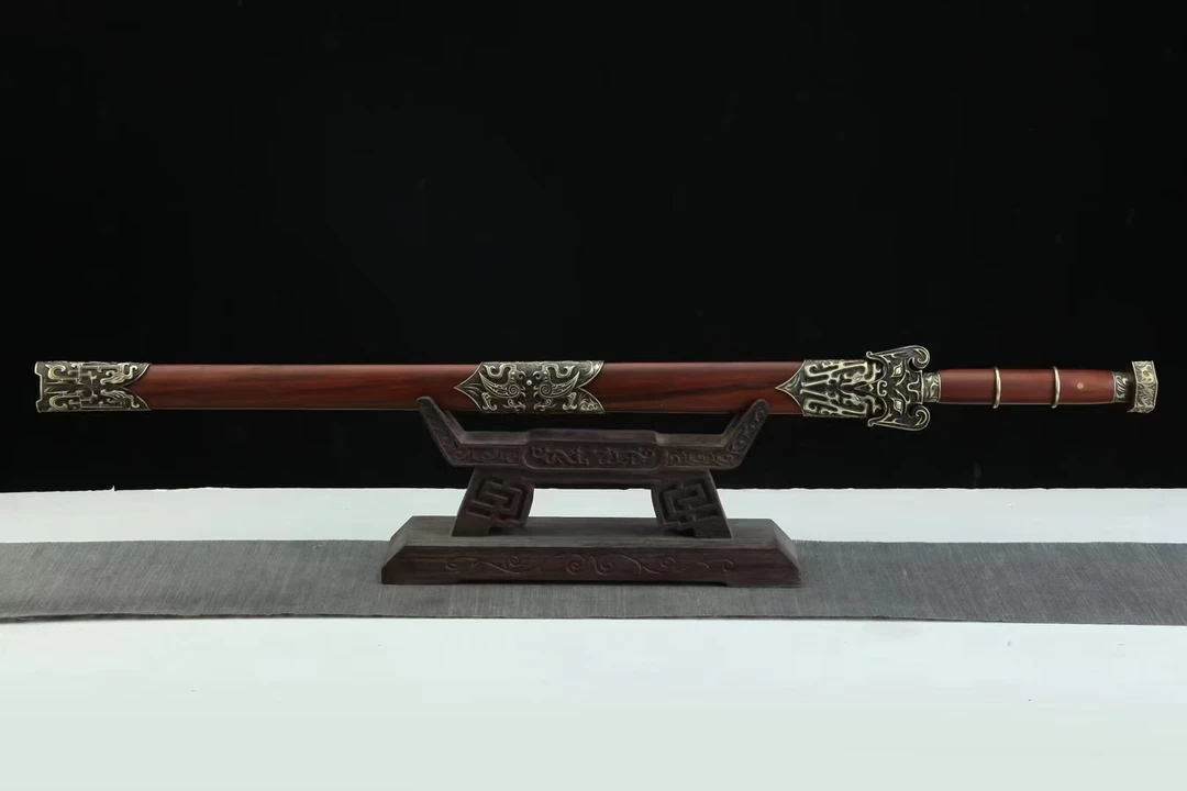 【龙泉德亿】龙泉手工一体锻打收藏宝剑汉剑冷兵器摆件未开刃