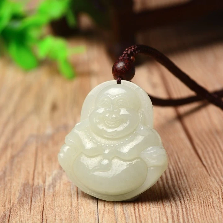 华缘开春特惠 “笑口常开 和田白玉佛公”