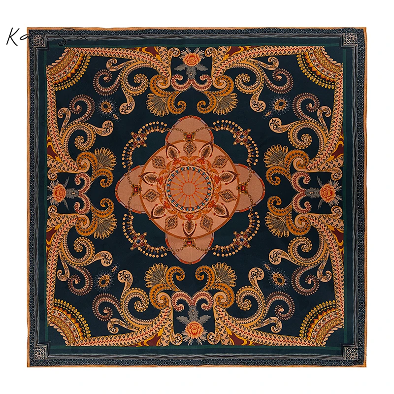 【盛世浮华】敦煌唐卡系列/香云纱桑蚕丝围巾丝巾披肩方巾KS2213