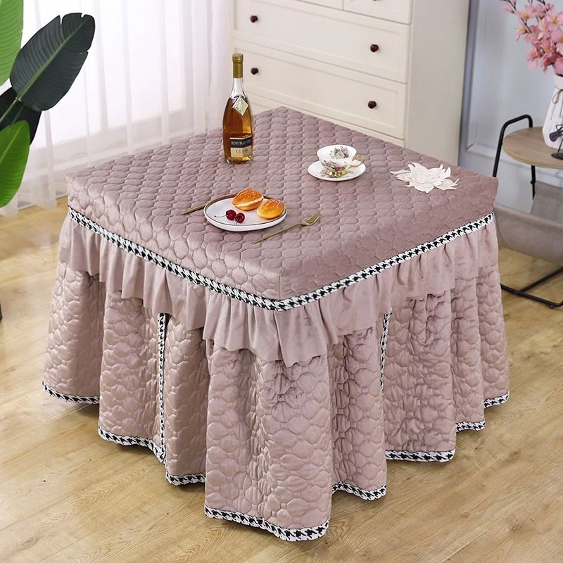 正方形烤火炉桌子全套加绒加厚烤火架罩被冬季麻将机取暖桌布罩