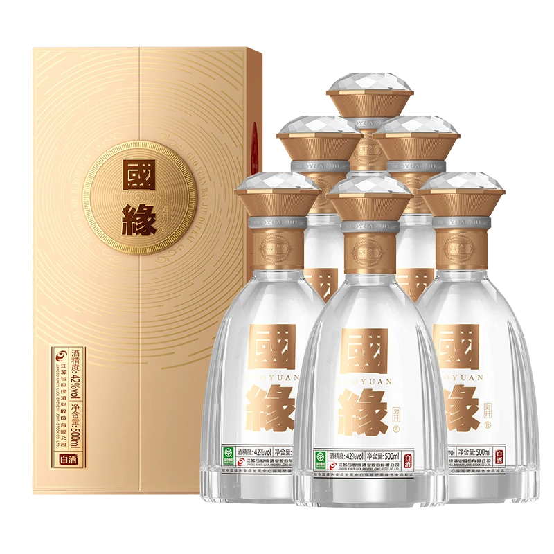 国缘对开（5代）42度500ml*6瓶装整箱商务宴请用酒浓香经典