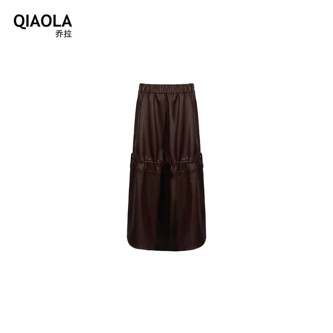 QIAOLA/乔拉【加州旅馆】秋冬季显瘦遮胯修身百搭半身裙预售
