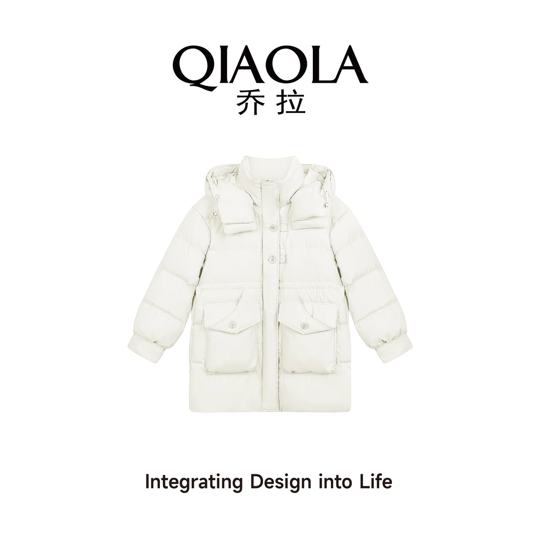 QIAOLA/乔拉【蜜桃雪芙】秋冬季新款90鸭绒显瘦时尚羽绒外套预售