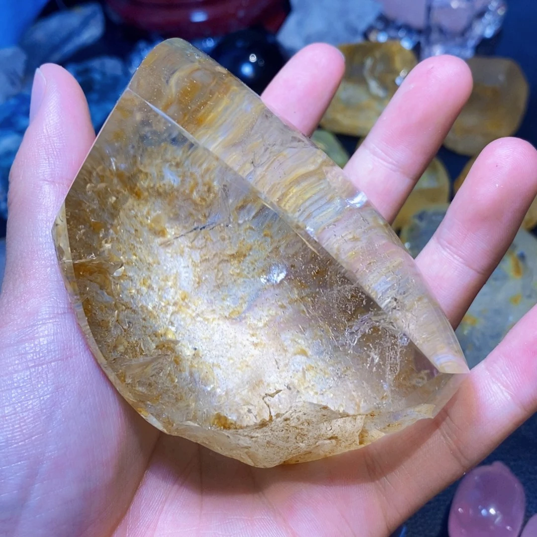 水晶天然礁花水晶随形未镶嵌美***员