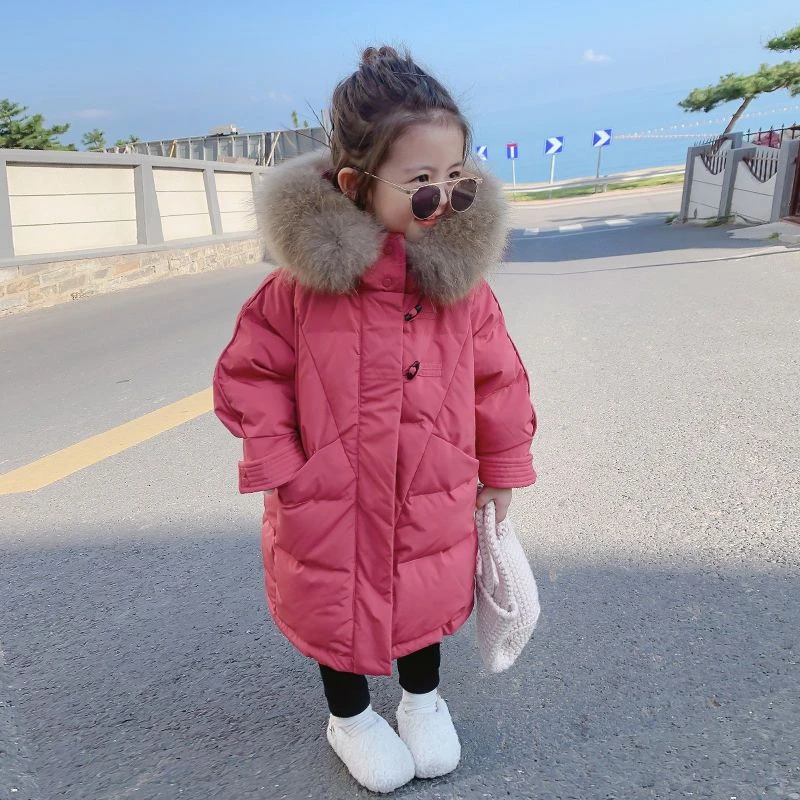 巴拉拉吧Y童装潮款Y女童衣冬季加厚年新款儿童外套洋气中长款羽绒