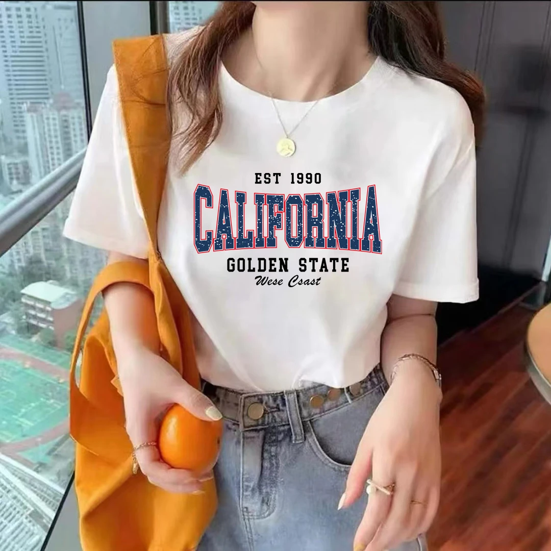 夏季宽松印花时尚时尚时尚百搭潮流ins短袖-CAL1990