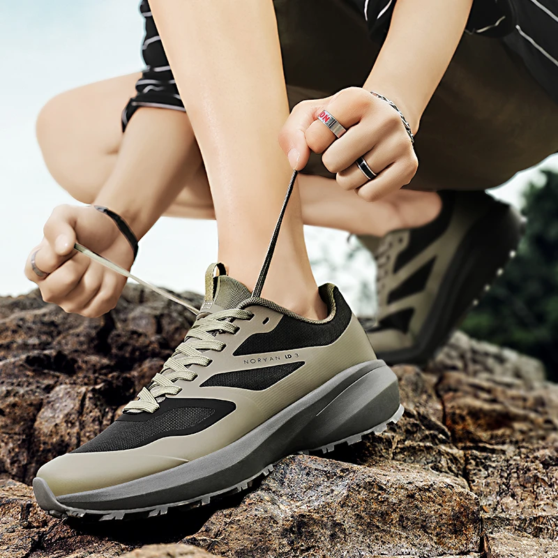 透气越野跑鞋户外轻便耐磨男士减震网面徒步跑步鞋舒适夏季男款