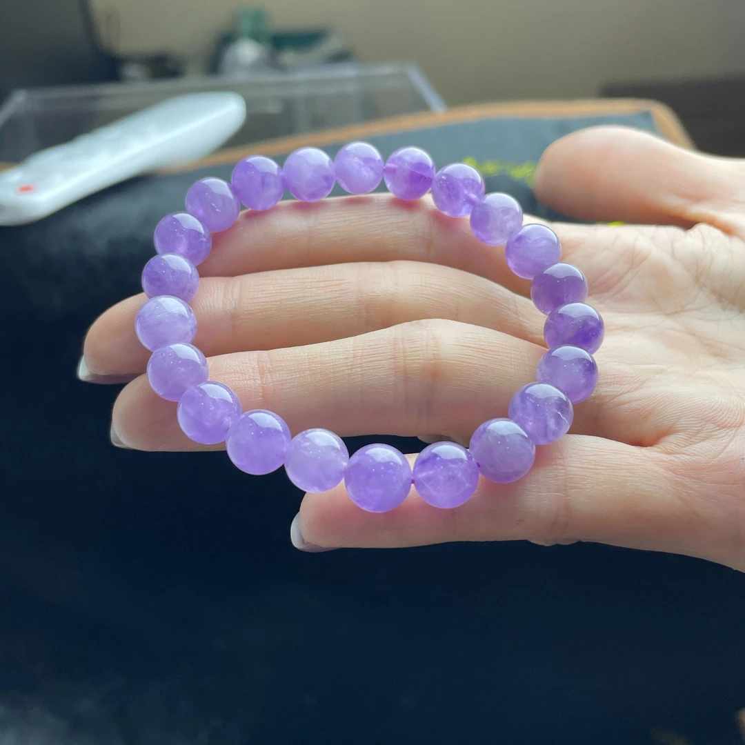 (新人福利)【九紫离火】天然薰衣草紫晶手链时尚优雅百搭单圈手串
