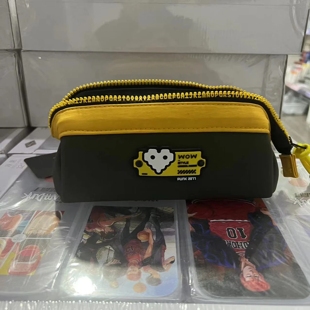 玩物托盘式笔袋新朋克元素文具袋耐脏字母拉链文具包学生笔包