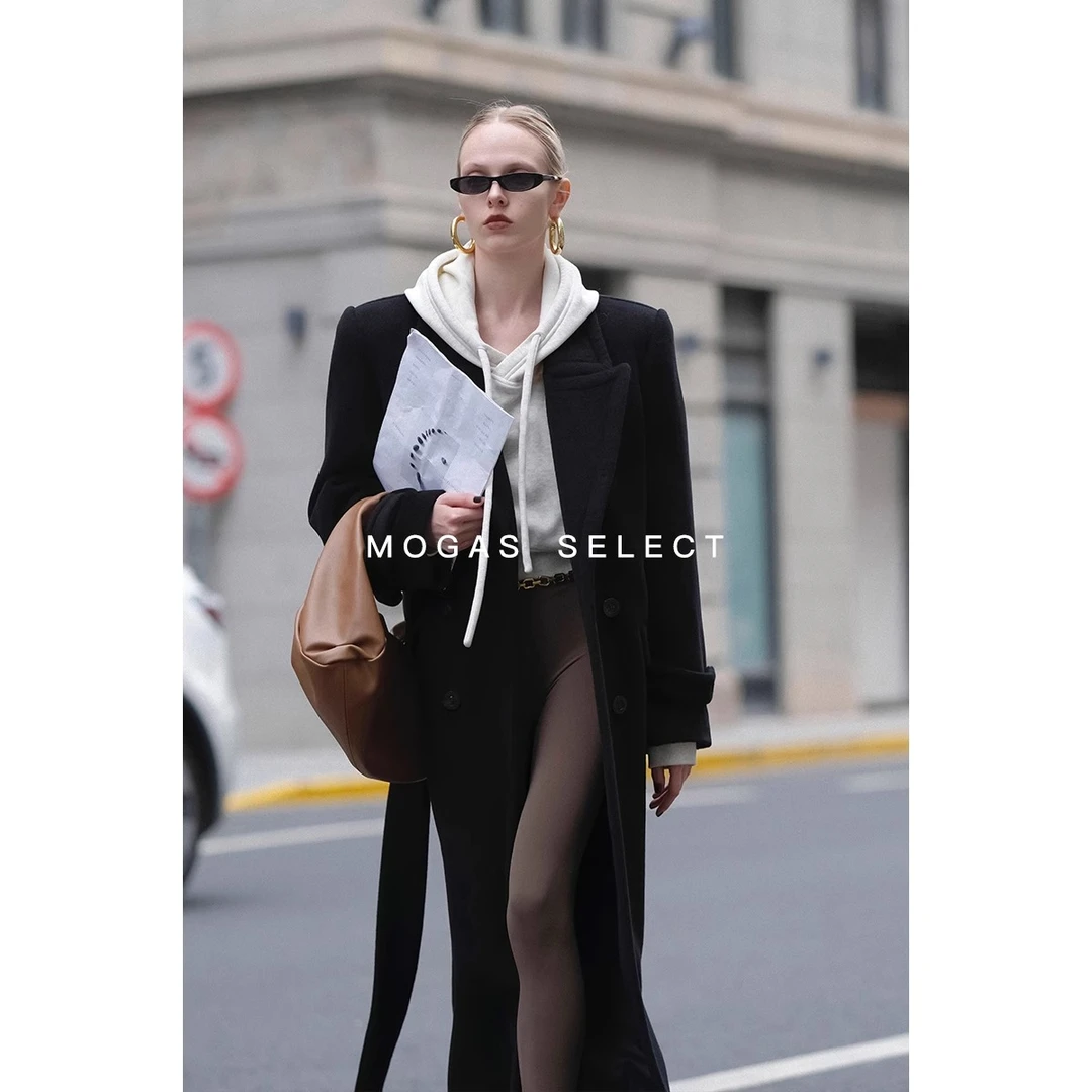 Mogas重磅澳洲100纯羊毛奢牌风篙级率性翻领显瘦毛呢外套310102