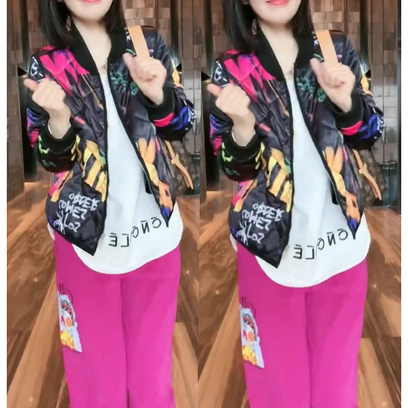 现货秋冬季韩版棒球服小个子轻薄棉服女款新款时尚洋气百搭女装