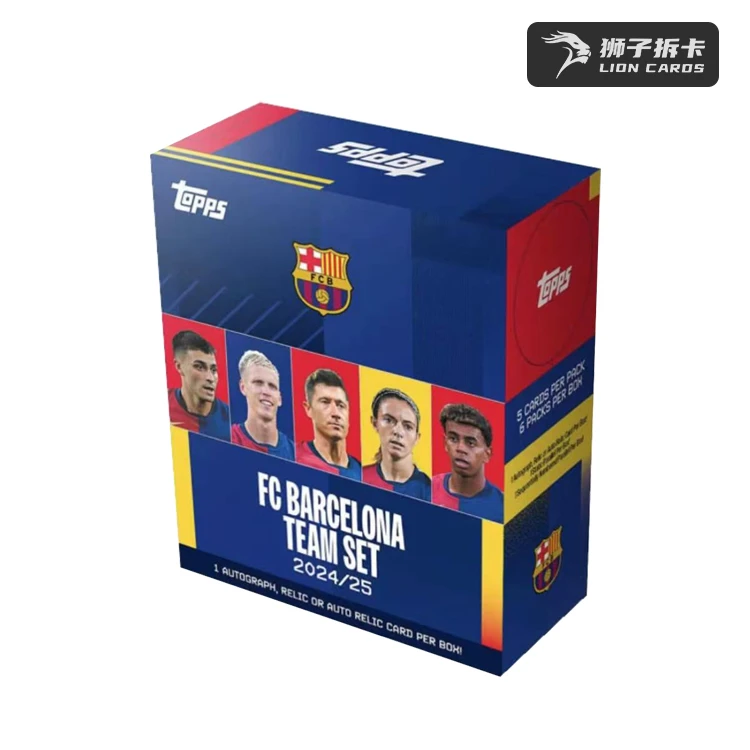 Topps【拆盒】24-25巴塞罗那 巴萨 Team Set版队盒 球星卡盲盒
