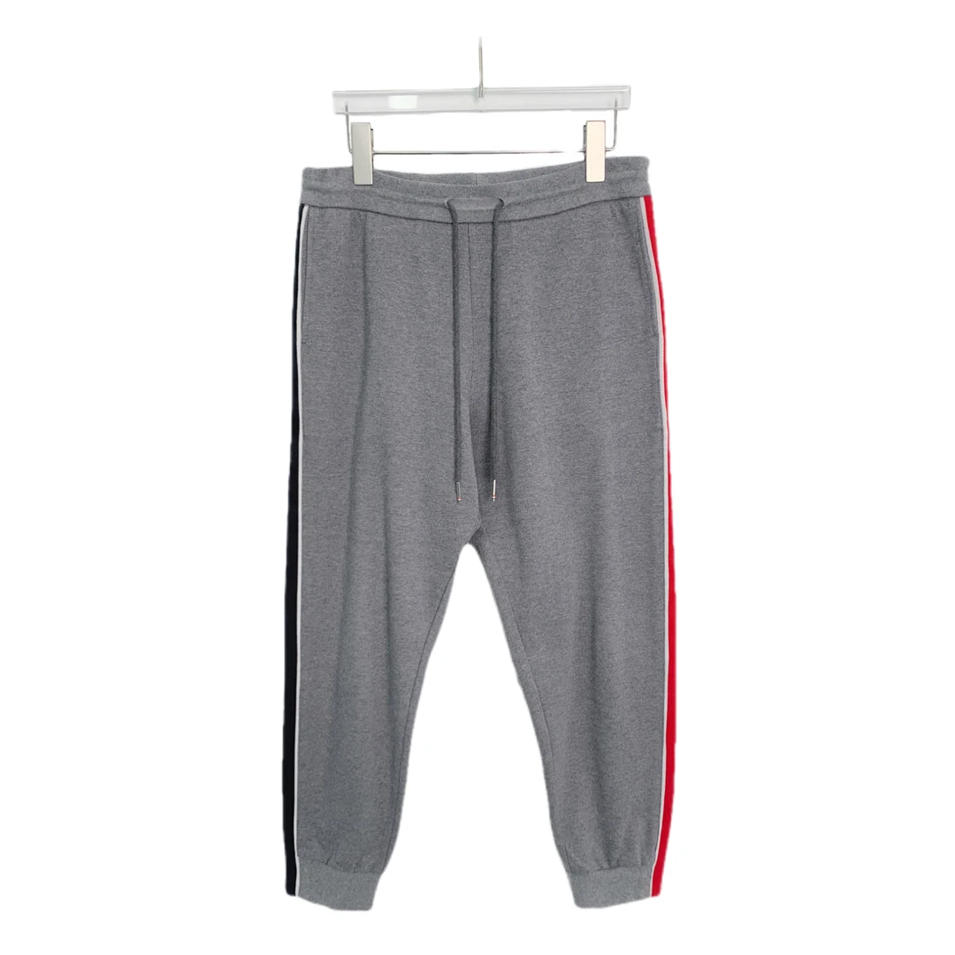 99新 THOMBROWNE 01482  侧边条纹抽绳运动卫裤 男款 灰色 L码