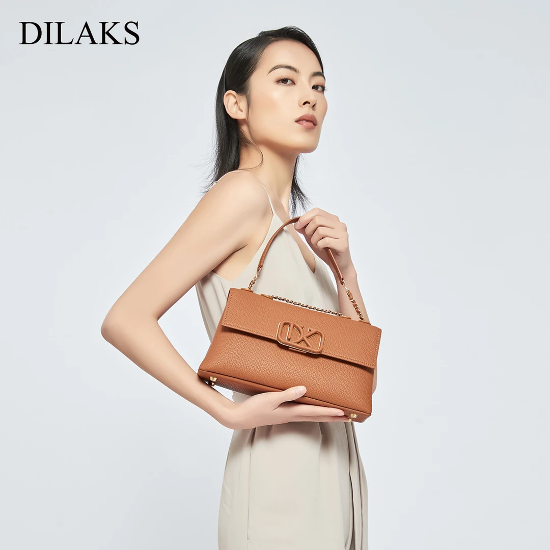 DILAKS迪莱克丝名伶系列真皮女款手提包斜挎包单肩包AS0102轻奢