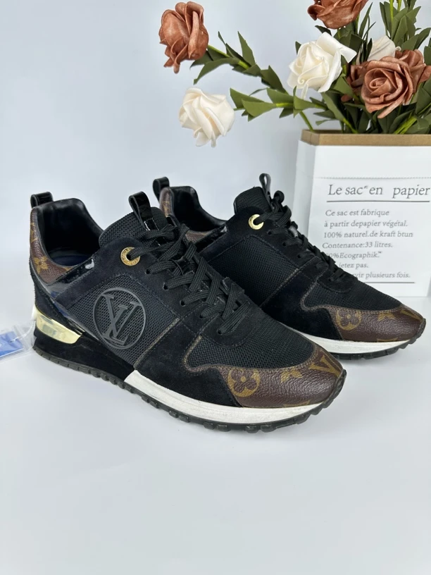 95新 LouisVuitton/路易威登 37.5码/98新/LV Runway黑金运动鞋