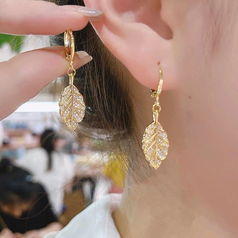 925银针耳饰 【31号】金枝玉叶时尚简约精致百搭耳扣耳环