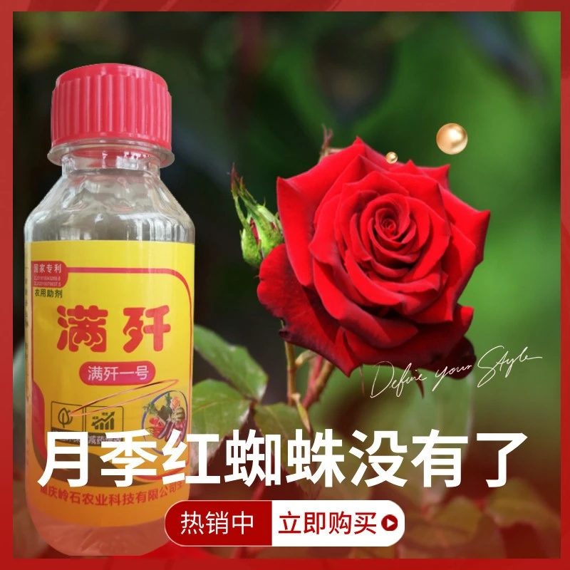 满歼一号月季草莓红白蜘蛛专用无毒无农残无抗性不伤蜜蜂专用助剂