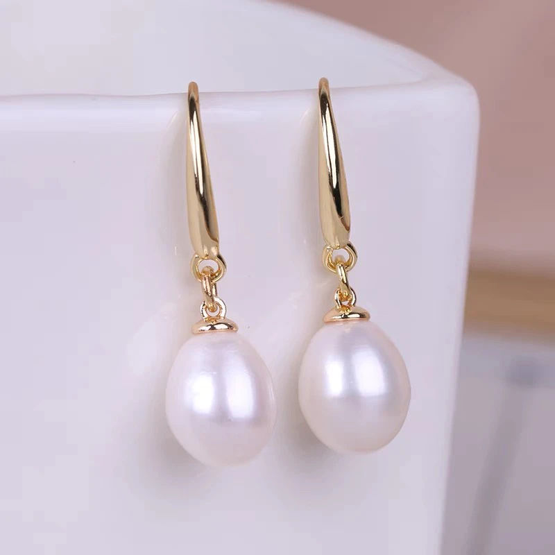 天然珍珠耳环925银耳勾款水滴耳环气质轻奢时尚百搭优雅