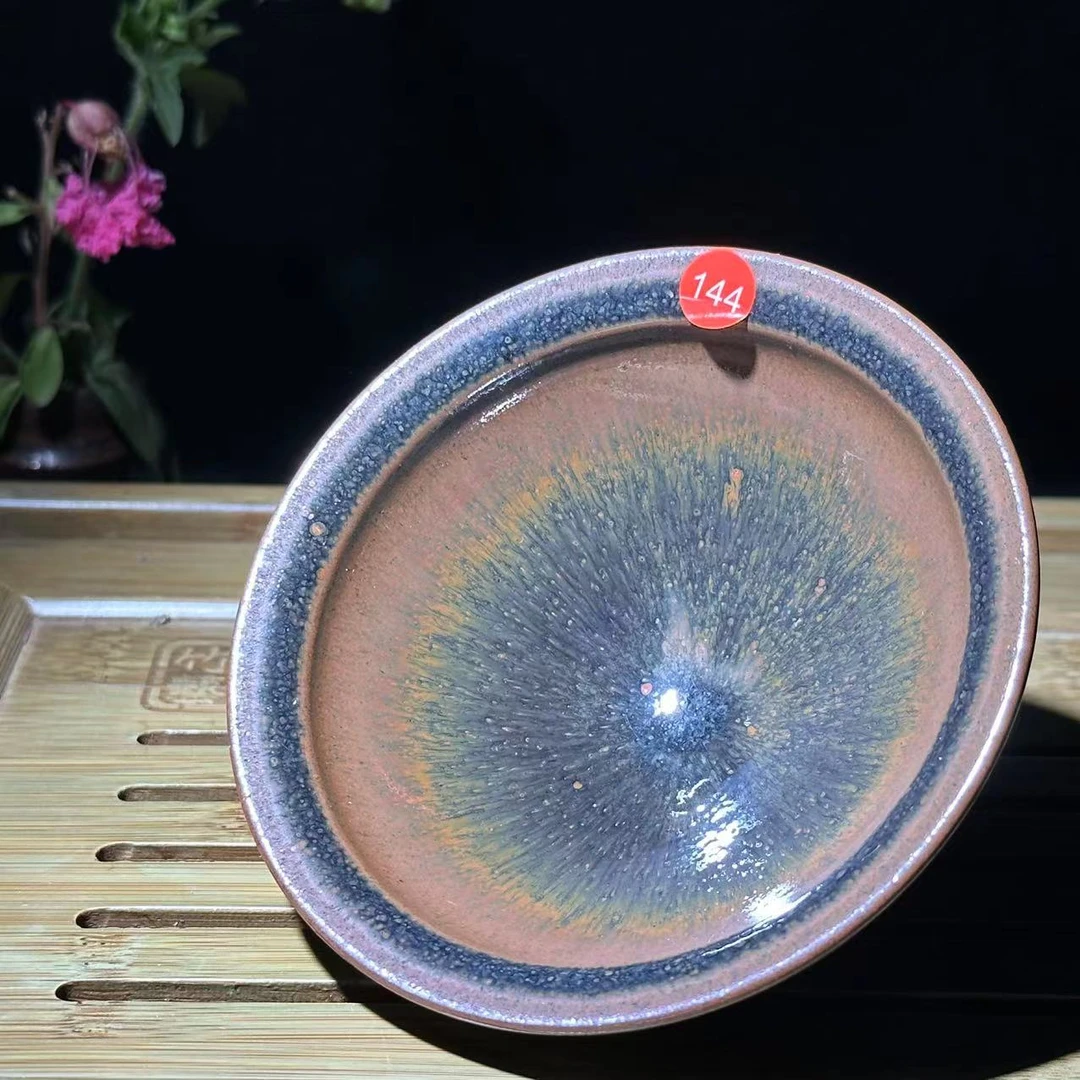 云闲窑大通天龙窑柴烧手工兔毫官帽建盏茗品杯茶盏复古风柴窑品牌