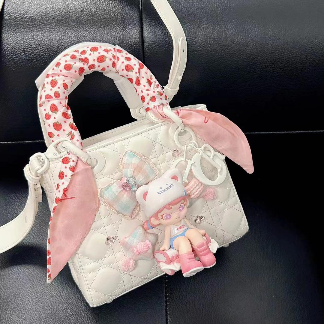 原创手工设计潮玩娃包 韩系轻奢小众设计白色戴妃包