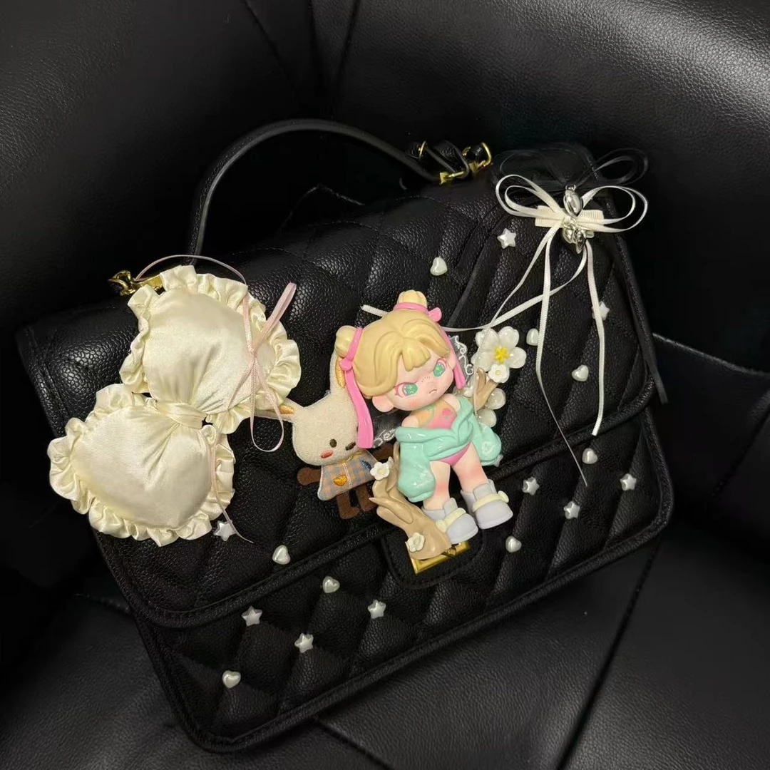 原创手工设计潮玩娃包 韩系黑色ins轻奢小众设计双肩包