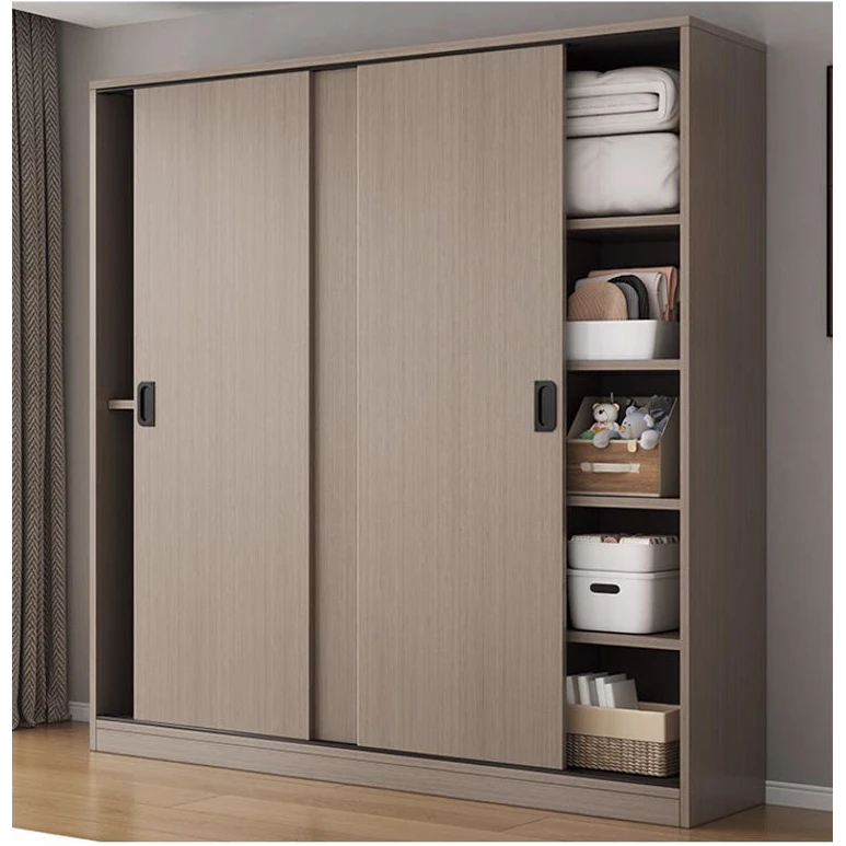 衣柜家用卧室推拉门简易组装柜子小户型结实出租房屋简约置物儿童