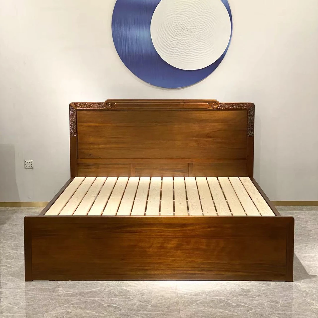 宋式 祥云大床 新中式 家用原木实木 双人1.5米/1.8米*2.0米大床