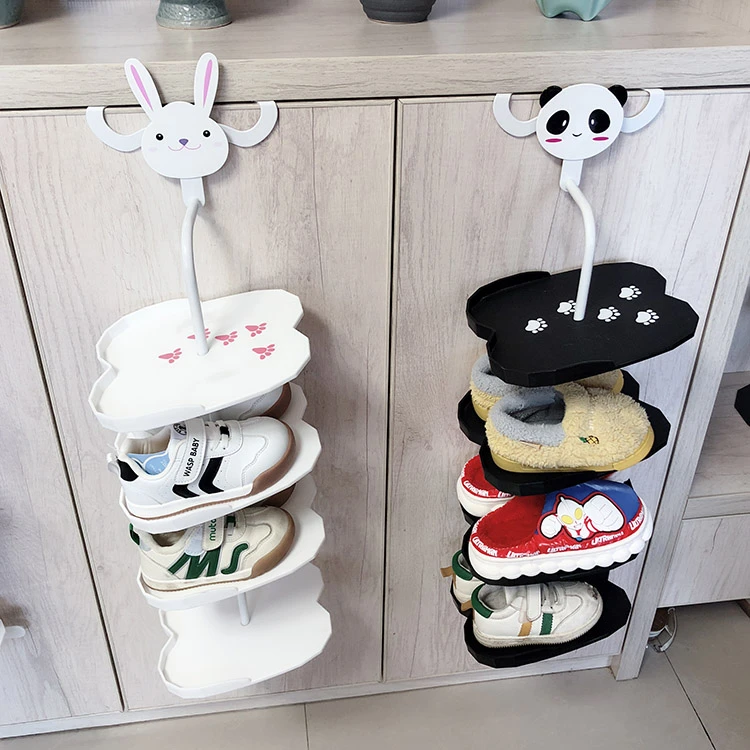 柜门壁挂式卡通儿童鞋架省空间神器小朋友室内专用宝宝鞋架家用