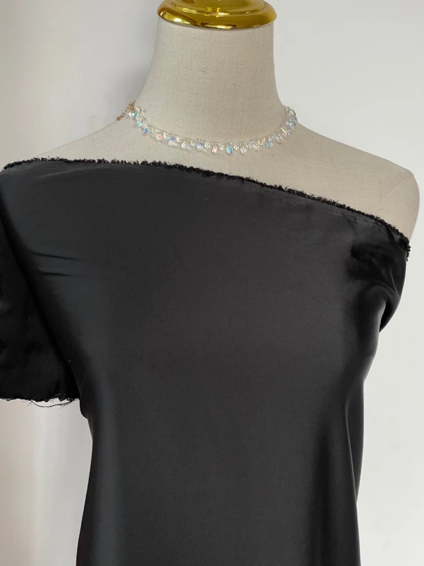 黑色里布布料连衣裙内衬里衬光泽感微弹力