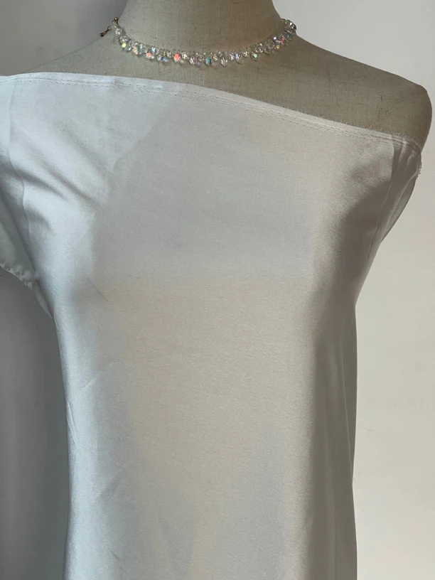 白色里布布料连衣裙内衬里衬光泽感微弹力