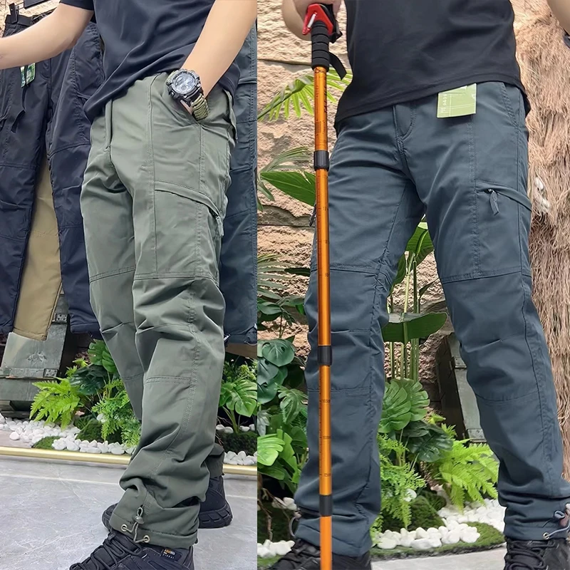 A德国外贸原单加厚防风防水户外男春秋休闲多袋加绒工装裤-9019