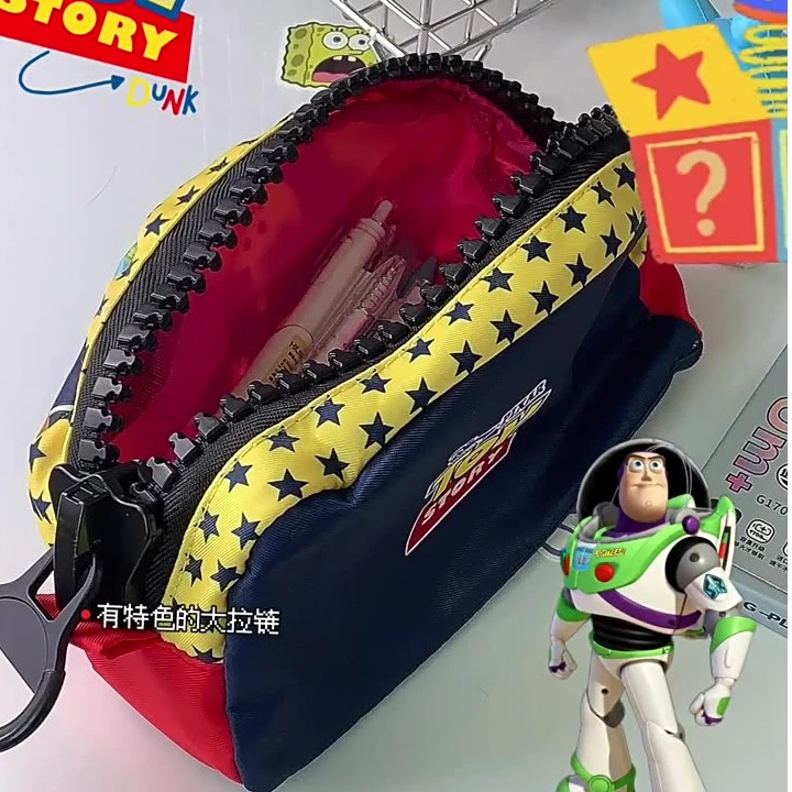 日系ins大拉链大容量玩具总动员可爱耐脏初高中学生文具袋铅笔袋