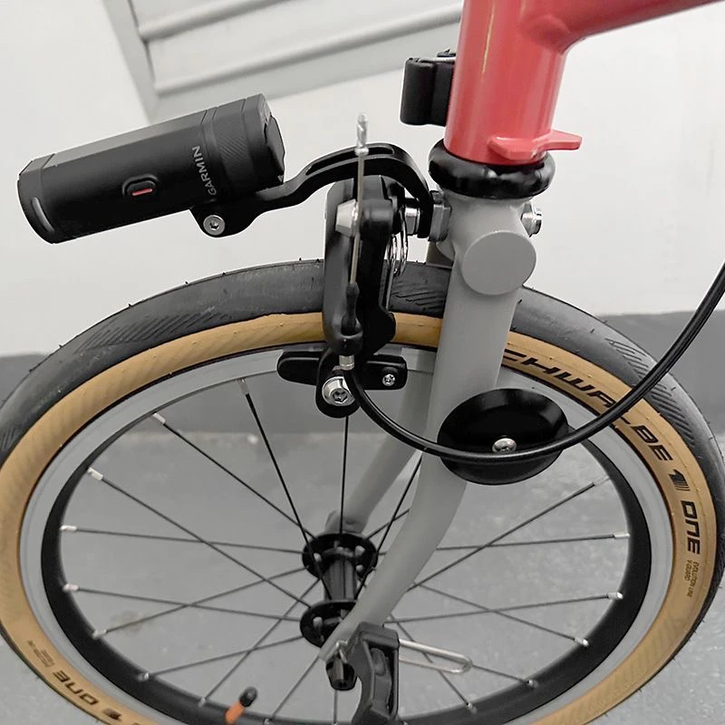 凌动单车小布折叠车前灯支架布朗普顿前灯改装座适用猫眼加雪龙