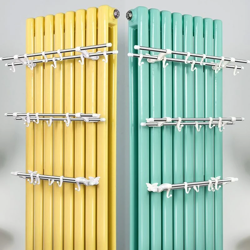 [拍2赠1]暖气片晾衣架毛巾杆暖气专用不锈钢材质挂衣钩挂衣架