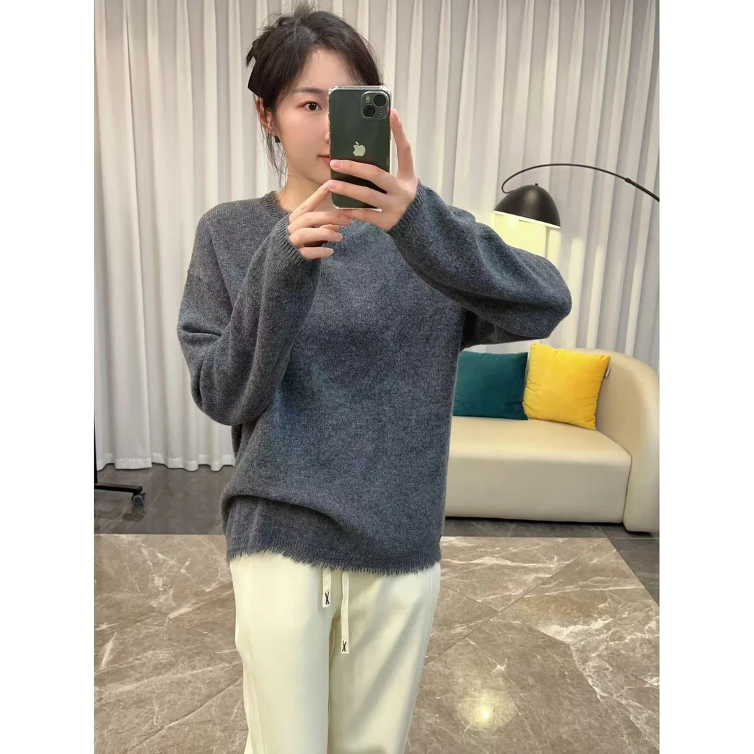 【花开花落】 设计花边时尚减龄女士冬季羊绒衫45-F283