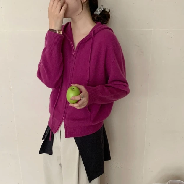 【协秋手作】  连帽气质减龄款女士秋冬必备女装02-9508