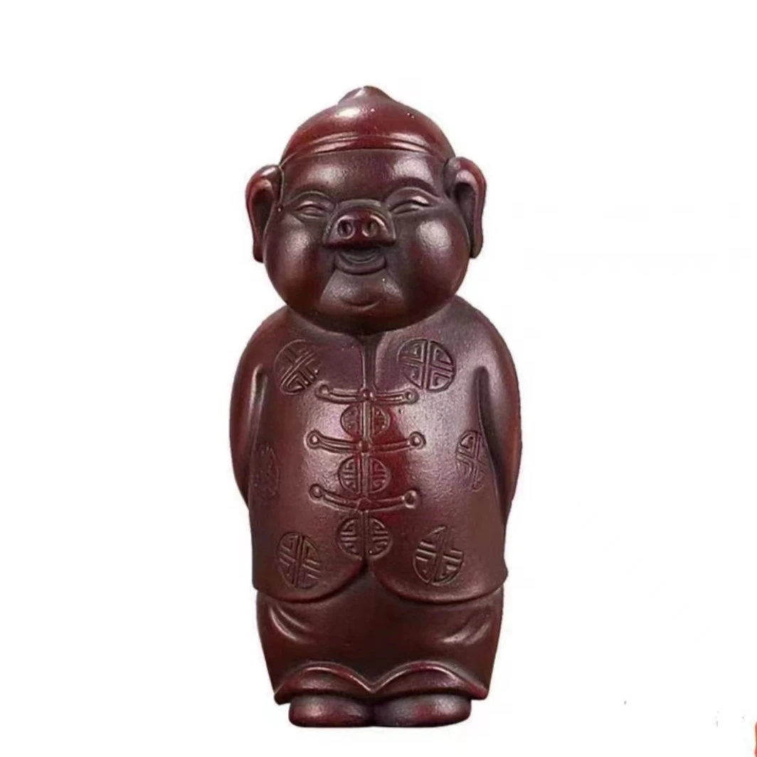 宜兴原矿紫砂茶宠--福猪