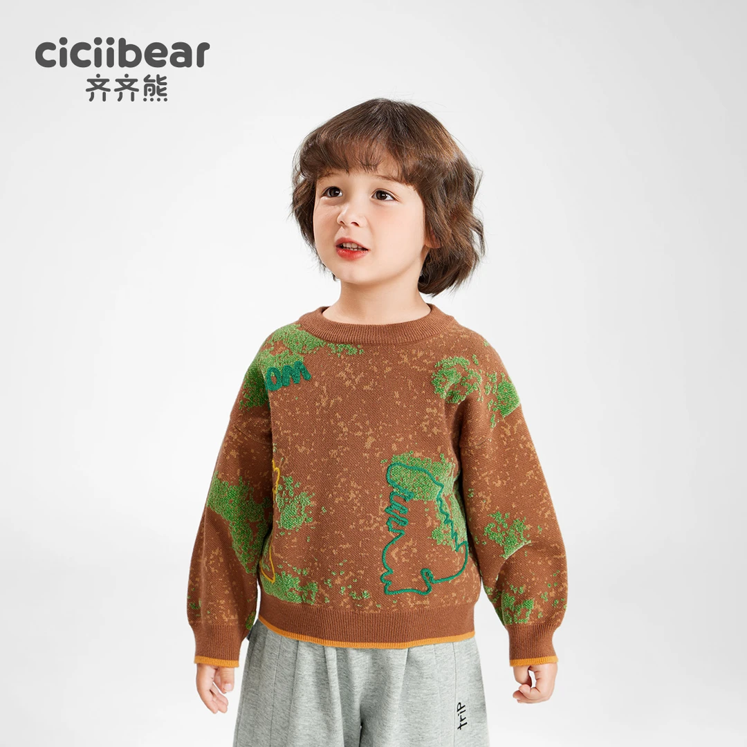 CICIIBEAR/齐齐熊[抗起球静电]男童毛衣秋冬款保暖上衣Q102189