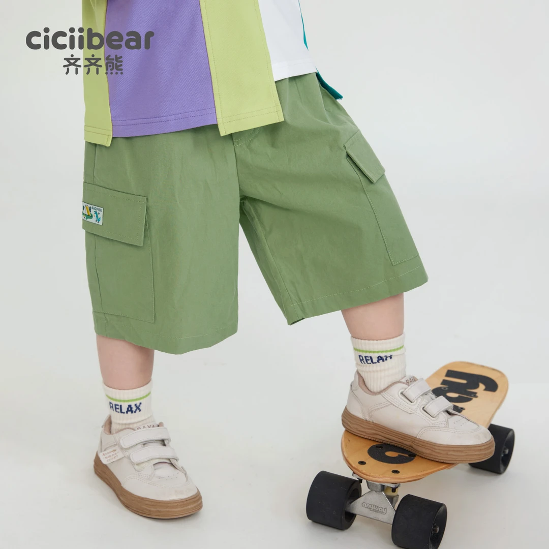 [仿天丝]工装裤短裤夏季儿童裤子Q101807