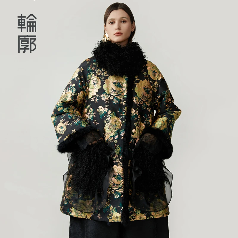 轮廓嘉年华棉服外套国风新中式气质阔太太时髦女装上衣L244Y018