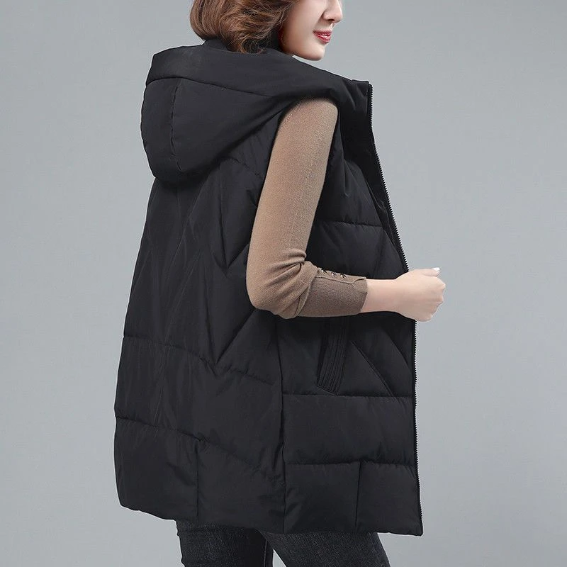 女士高档马甲女背心外套2024秋冬新款40到50岁坎肩外穿中长款马夹