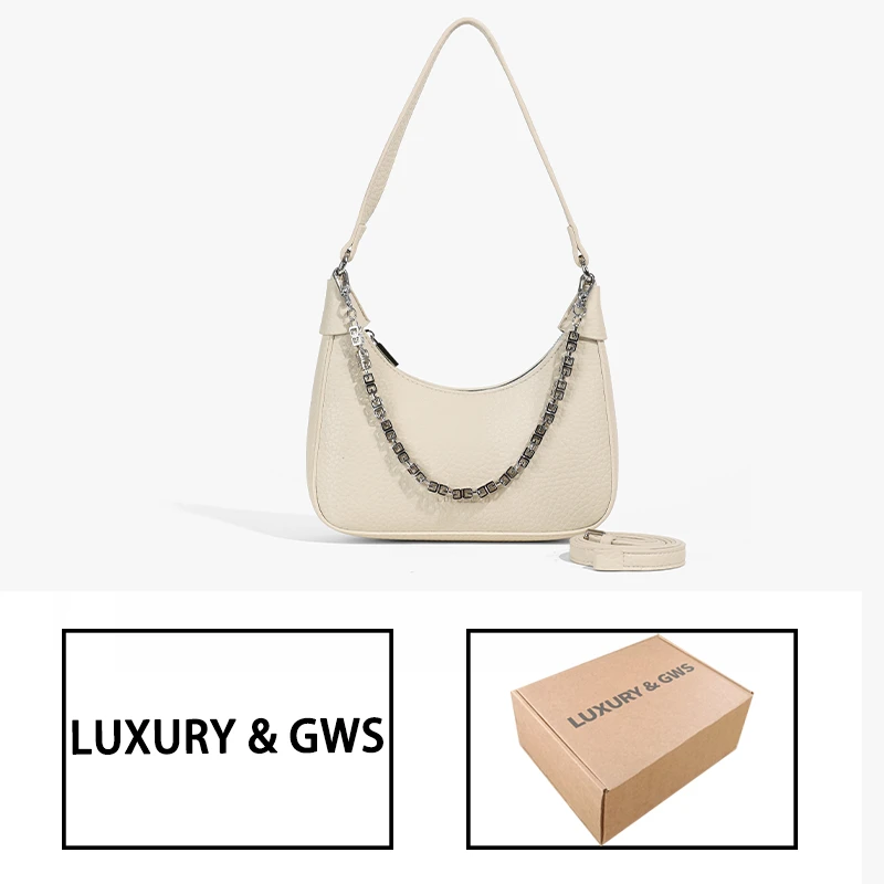 【GWS轻奢女包】2325饺子新款小方包腋下单肩斜跨链条百搭夏季网红