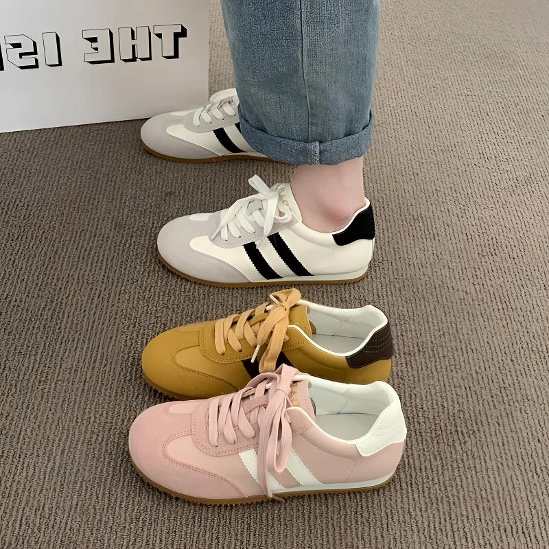 2025秋季季新款德训鞋女款复古休闲鞋子软底女鞋平底薄低休闲女鞋