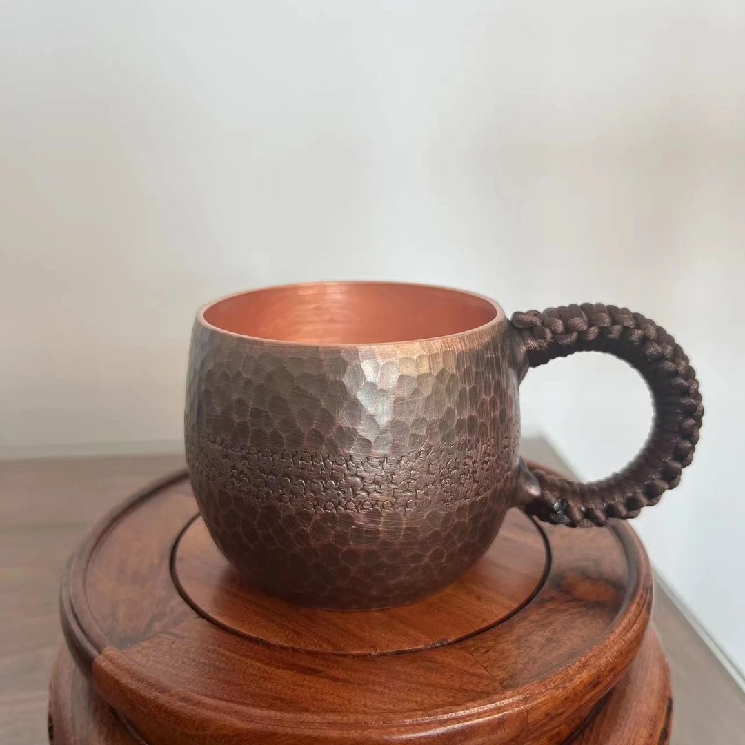 2.0加厚200毫升纯铜主人杯纯手工锤纹茶杯咖啡杯酒杯